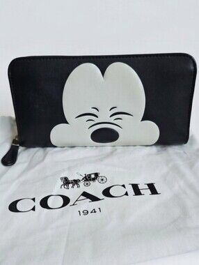 Disney x Coach 1941 Limited Edition Mickey Accordion Zip Wallet